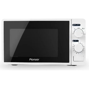 Микроволновая печь Pioneer MW205M белый, 20 л, 700 Вт, переключатели - поворотный механизм
