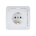 Розетка 1-м CLASSICO с заземл. 2028 бел. ASD/IN HOME 4680005959907