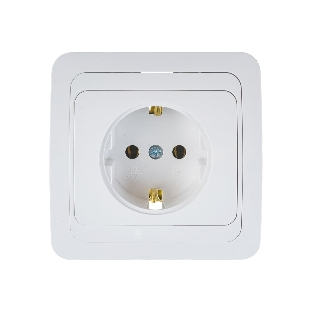 Розетка 1-м CLASSICO с заземл. 2028 бел. ASD/IN HOME 4680005959907