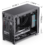 Корпус без блока питания JONSBO D31 MESH Black MATX без БП, боковая панель из закаленного стекла, mini-ITX, micro-ATX, черный