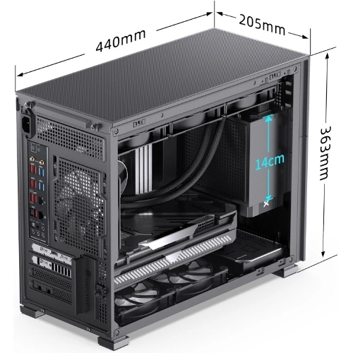 Корпус без блока питания JONSBO D31 MESH Black MATX без БП, боковая панель из закаленного стекла, mini-ITX, micro-ATX, черный