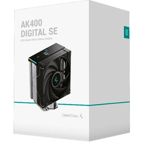 Устройство охлаждения(кулер) Deepcool AK400 Digital SE Soc-AM5/AM4/1200/1700/1851 черный 4-pin 19-28dB Al+Cu LCD 220W 812gr Ret (R-AK400-BKADMN-GJD)