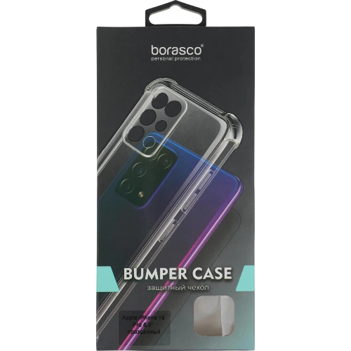 Чехол Bumper Case для Apple iPhone 16 Pro прозрачный, Borasco