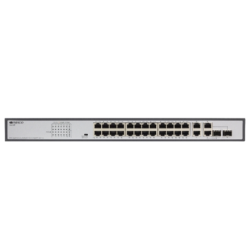 Коммутатор неуправляемый PoE ORIGO Unmanaged Switch 26x1000Base-T (24x1000Base-T PoE), 2xCombo 1000Base-T/SFP, PoE Budget 370W, Long-range PoE up to 250m, 19