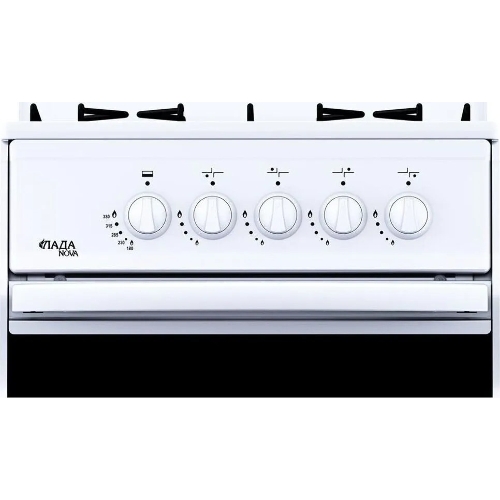 Плита газовая Лада Nova RG 24042 W белый, конфорок 4 газовых, духовка 50 л, 50 см x 85 см x 60 см