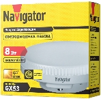 Лампа светодиодная Navigator NLL-GX53-8-230-2.7K 8 Вт таблетка 2700К теплый белый GX53 600 лм 220-240В