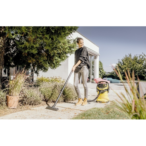 Строительный пылесос Karcher WD 5 V-25/5/22 желтый, 1100 Вт, уборка сухая/сбор воды, пылесборник мешок/контейнер, 25 л