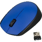 Мышь беспроводная Logitech M171 синий, 1000 dpi, радиоканал, USB, кнопки - 3