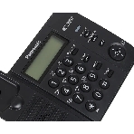 Телефон проводной Panasonic KX-TS2356RUB черный АОН,Caller ID,ЖКД,блокировка набора,выключение микрофона