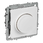 Светорегулятор IEK BR-D20-0600-K91 поворотно-нажимной СП BRITE СС10-1-0-БрАБ 600 Вт механизм арктич. бел.