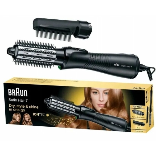 Фен-щётка Braun AS 720 Satin Hair 7 черный, 700 Вт, ионизация, 38 мм