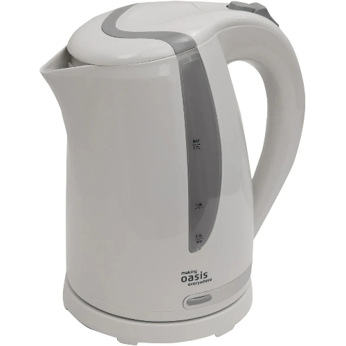 Чайник электрический Oasis K-2PW 1.7 л, 2200 Вт, белый корпус: пластик