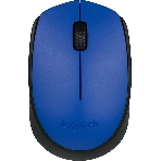 Мышь беспроводная Logitech M171 синий, 1000 dpi, радиоканал, USB, кнопки - 3