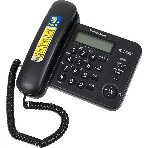 Телефон проводной Panasonic KX-TS2356RUB черный АОН,Caller ID,ЖКД,блокировка набора,выключение микрофона