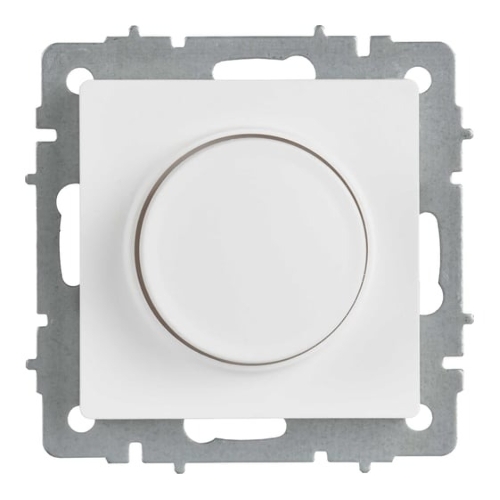 Светорегулятор IEK BR-D20-0600-K91 поворотно-нажимной СП BRITE СС10-1-0-БрАБ 600 Вт механизм арктич. бел.