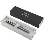 Ручка роллер Parker IM Premium Grey Core GT (2213778), F, черные чернила, подарочная коробка