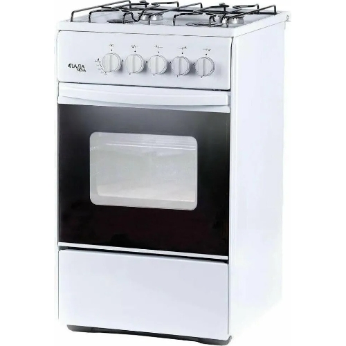 Плита газовая Лада Nova RG 24042 W белый, конфорок 4 газовых, духовка 50 л, 50 см x 85 см x 60 см