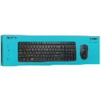 Комплект клавиатура+мышь Rapoo X1800S беспроводной, USB, 1000 DPI, чёрный