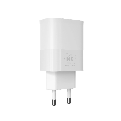 Сетевое зарядное устройство MORE CHOICE NC81i СЗУ 1USB+1Type-C 3.0A PD 20W+ QC3.0, белый