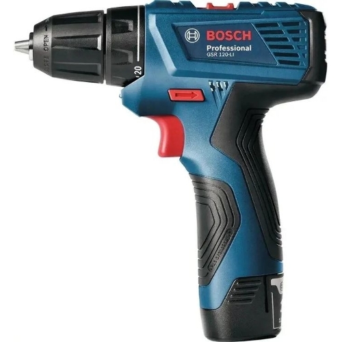 Дрель-шуруповерт Bosch GSR 120 Li, 12 В, 2 Ач, 30 Нм, щеточный