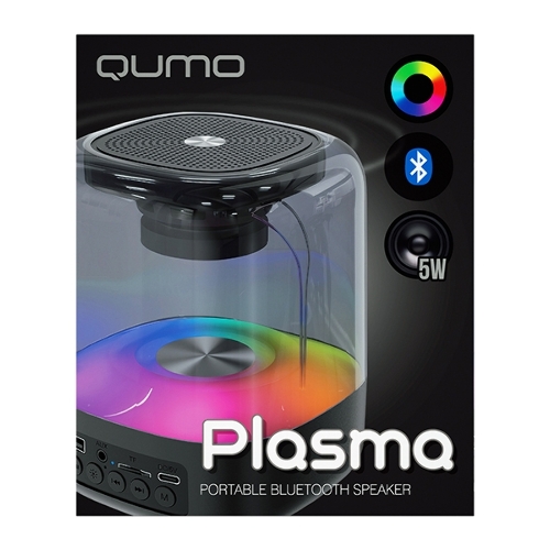 Акустическая система QUMO Plasma ВТ 0082 5 ВТ объемное звучание RGb подсветка