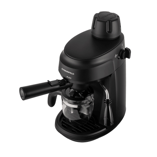 Кофемашина рожковая Maunfeld MF-733BK черный, исп. кофе - молотый, 0.24 л, 870 Вт, 4 бар