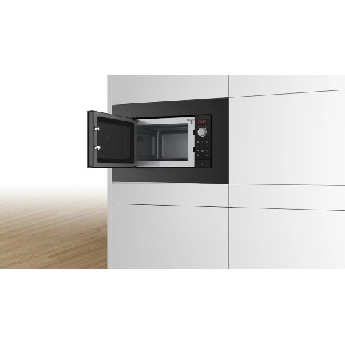 Встраиваемая микроволновая печь Bosch BFL623MB3 черный, 20 л, 800 Вт, переключатели - поворотный механизм/сенсор