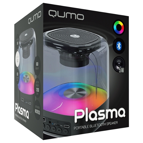 Акустическая система QUMO Plasma ВТ 0082 5 ВТ объемное звучание RGb подсветка