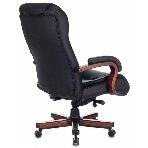 Кресло Бюрократ T-9926WALNUT черный, кожа