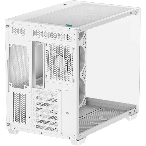 Компьютерный корпус Deepcool CG530 4F WH без БП, боковое окно (панорама), 3x120мм ARGB Reverce вентилятора на боковой стенке, 1x120мм ARGB вентилятор сзади, белый, ATX