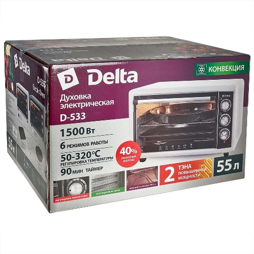 Мини-печь DELTA D-533 белая