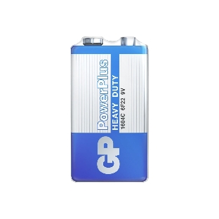 Солевая батарейка GP PowerPlus 9V Крона - 1 шт. в пленке