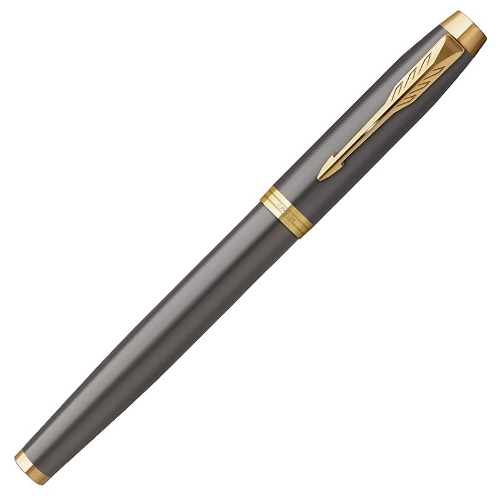 Ручка роллер Parker IM Premium Grey Core GT (2213778), F, черные чернила, подарочная коробка