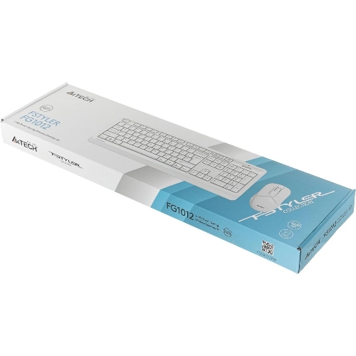 Комплект клавиатура+мышь A4Tech FStyler FG1012 беспроводной, USB, 1200 DPI, белый