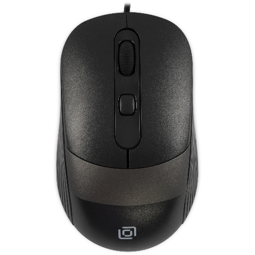 Мышь проводная Oklick 310M черный/серый, 2400 dpi, USB, кнопки - 4