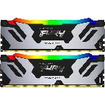 Оперативная память Kingston Fury Renegade, DDR5, 96Gb (2x48GB), 6000MHz, CL32, DIMM, с радиаторами, cеребристый/черный