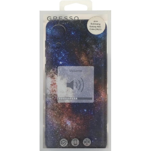 Чехол (клип-кейс) Gresso Meridian, для Samsung Galaxy A03 Core, черный gr17aaae8932