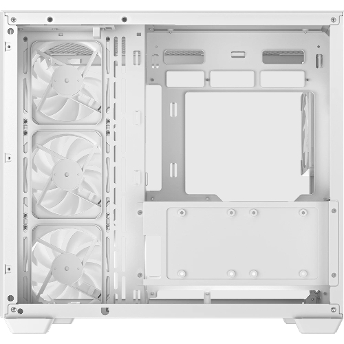 Компьютерный корпус Deepcool CG530 4F WH без БП, боковое окно (панорама), 3x120мм ARGB Reverce вентилятора на боковой стенке, 1x120мм ARGB вентилятор сзади, белый, ATX
