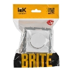 Светорегулятор IEK BR-D20-0600-K91 поворотно-нажимной СП BRITE СС10-1-0-БрАБ 600 Вт механизм арктич. бел.