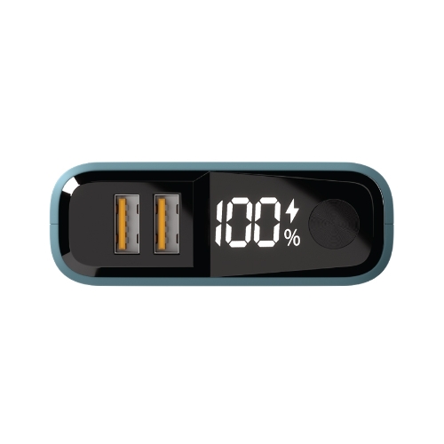 Портативный аккумулятор OLMIO QS-20, 20000mAh, 22.5W QuickCharge3.0/PowerDelivery, LCD, темно-зеленый