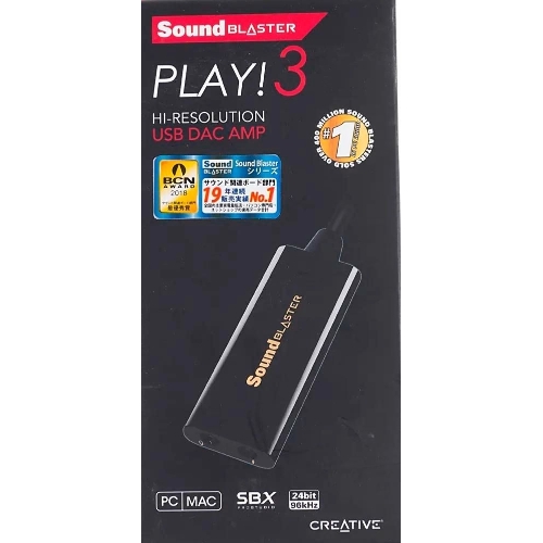 Звуковая карта Creative USB Sound Blaster Play! 3 2.0 Ret