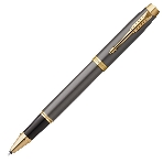 Ручка роллер Parker IM Premium Grey Core GT (2213778), F, черные чернила, подарочная коробка