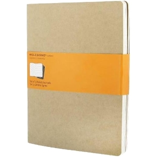 Блокнот Moleskine CAHIER JOURNAL QP421 XLarge 190х250мм обложка картон 120стр. линейка бежевый (3шт)
