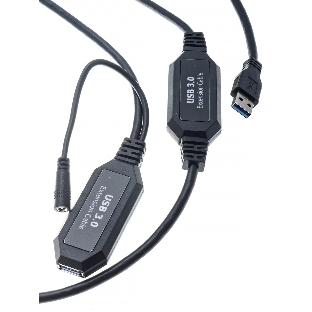 Кабель-адаптер USB3.0-repeater, удлинительный активный Am-->Af 10м VCOM
