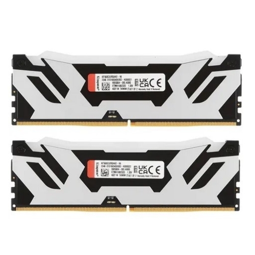 Оперативная память Kingston Fury Renegade, DDR5, 96Gb (2x48GB), 6000MHz, CL32, DIMM, с радиаторами, cеребристый/черный