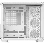 Компьютерный корпус Deepcool CG530 4F WH без БП, боковое окно (панорама), 3x120мм ARGB Reverce вентилятора на боковой стенке, 1x120мм ARGB вентилятор сзади, белый, ATX