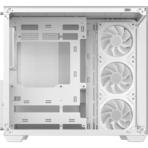Компьютерный корпус Deepcool CG530 4F WH без БП, боковое окно (панорама), 3x120мм ARGB Reverce вентилятора на боковой стенке, 1x120мм ARGB вентилятор сзади, белый, ATX