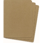 Блокнот Moleskine CAHIER JOURNAL QP423 XLarge 190х250 мм, обложка картон, 120 страниц, нелинованный, бежевый (3 шт)
