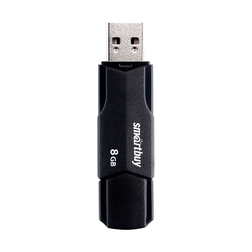 Флешка USB Smartbuy CLUE Black (SB8GbCLU-K), 8Gb, USB 2.0, R/W 20/10, черный