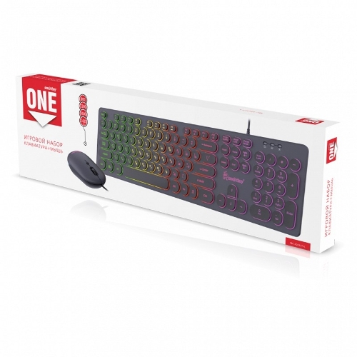 Комплект клавиатура+мышь Smartbuy ONE 328327AG беспроводной, USB, 1600 DPI, чёрный